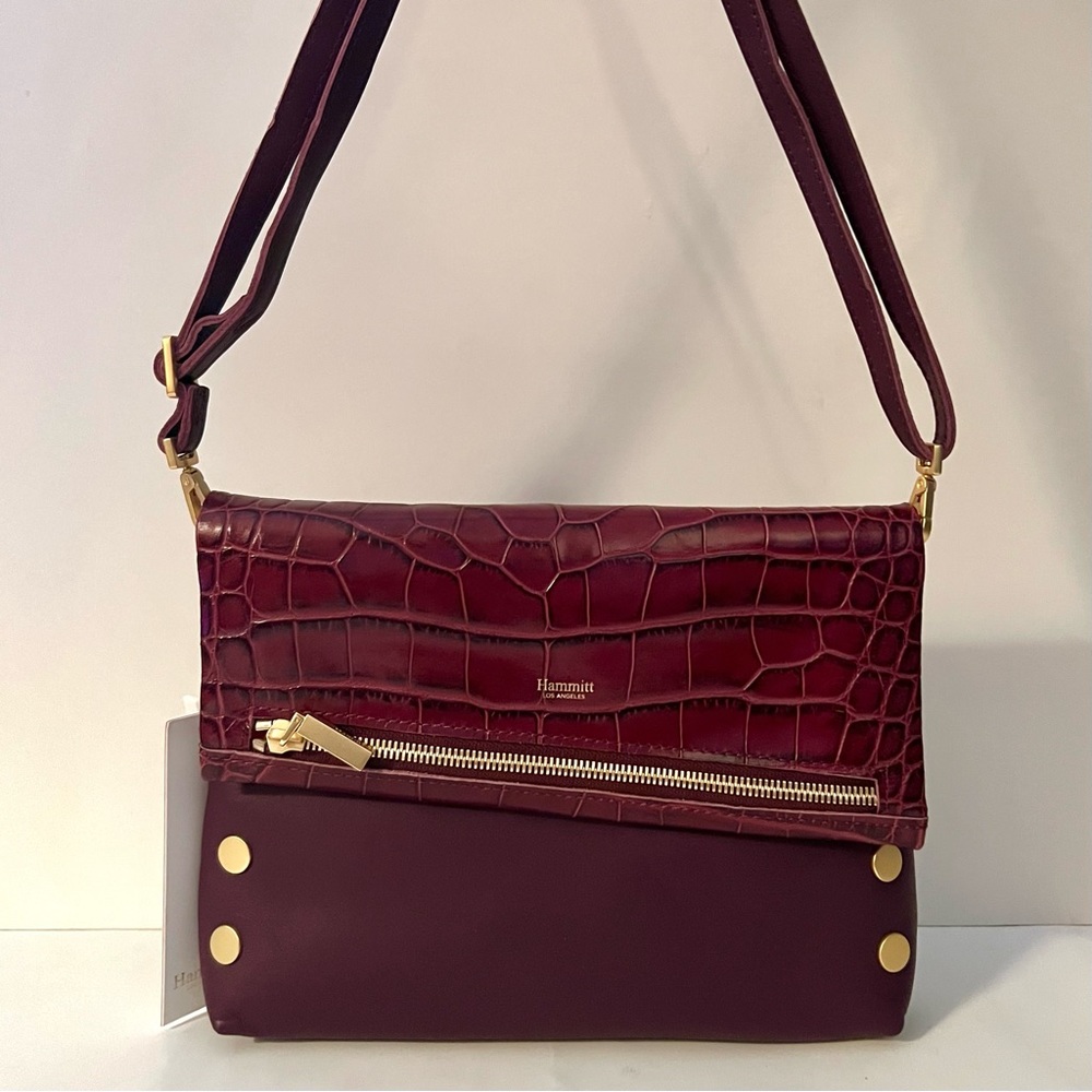 HAMMITT VIP Med Leather Crossbody Clutch